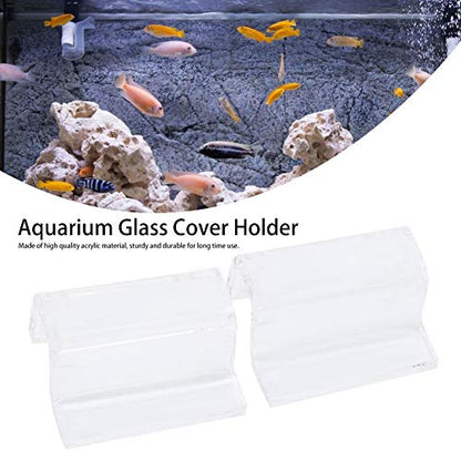 Aquarium Lid Clips, 4pcs Acrylic Aquarium Cover Clip, Clear Fish Glass Cover Clip Support Holder Universal Lid Clips for Rimless Aquariums