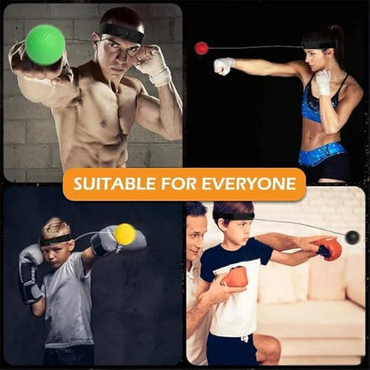 Boxing Reflex Ball, Boxing Ball Headband, Adjustable Head-Mounted Strength Training Boxing Balls Set, Reaction Ball for Adults Kids Courtyard Gym Home - color: B