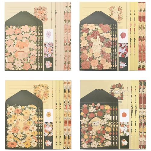 48 Pcs Stationery Paper Envelopes Set - color: Shining