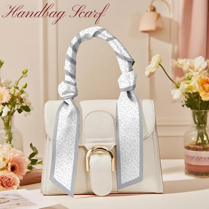 Head Hair Scarf Neck Silk Feeling Scarves Long Thin Satin Fashion Handbag Cute Decoration Women Girls 59 * 6.7'' - color: O-13-leopard