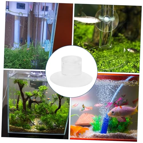 Garneck 50pcs Cups for Aquarium Fish Feeder Tank Holders Fish Bowl Fixation for Secure Feeding Tanks - size: 3.00X3.00X1.50CM