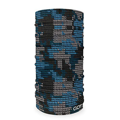 GOT Sports Tube Bandana - Neck Gaiter for Women Men, Face Mask, Neck Wrap, Head Scarf, Curly Hair Sleep Protection - color: Grid Camo