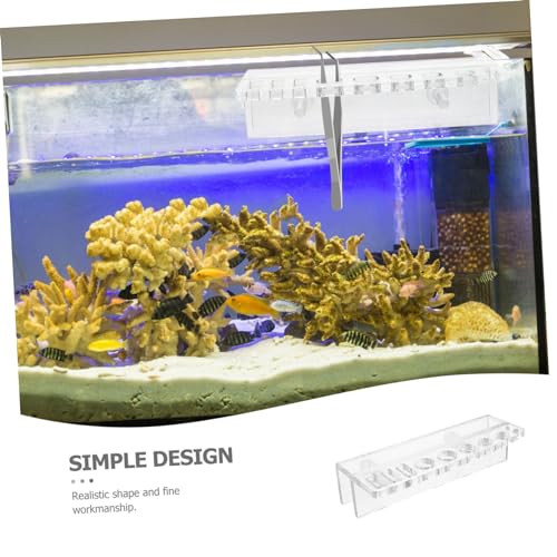 Aquarium Tool Holder -Mounted Organizer for Fish Tank Cleaning Accessories Storage for Scissors Tweezers and Tongs Design