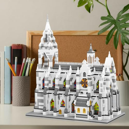 Miniature Building Blocks Cologne Cathedral Model Set (3598 Pieces) - Building Toys, Suitable for Children and Adults as Gifts - style: Cologne Cathedral Model
