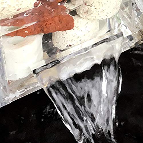 6 Grids Acrylic Fish Tank Filter Box External Aquarium Water Filter Case Transparent Acrylic Hang On Filter Box Aquarium Accessory for Restaurant Home Hotel, Without Pump (6 Grids)