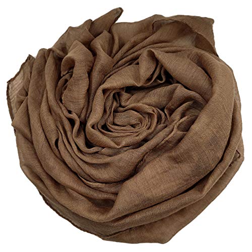 woogwin Women's Scarf Lady Light Soft Fashion Solid Shawl Wraps - color: Khaki