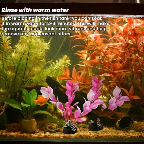 2 Pcs 4 Inch Small Aquarium Plants for Betta Fish Tank, Fish Tank Decorations Aquatic Water Grass Plastic Artificial Plant Reptiles Plants