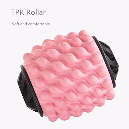 4 Wheels Foam Roller Muscle Massager for Leg Neck Hand Arm,Trigger Point Muscle Relax Massager Indoor Sports Yoga Bodybuilding Equipment (Purple) - color: Purple
