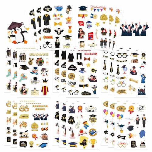 363 PCS Graduation Stickers, Graduation Cap Sticker Class of 2026 - style: Graduation