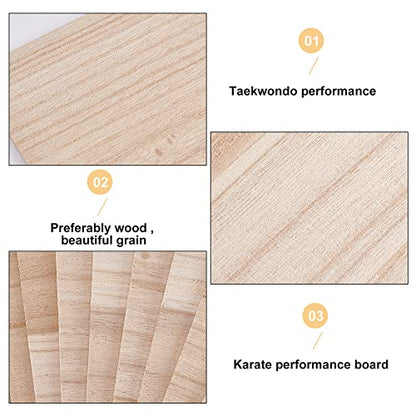 OLYCRAFT 10 Sheets Taekwondo Breaking Boards 4~5mm Wooden Karate Breaking Boards Punching Wood Boards Wooden Kick Board Training Accessory for Karate Practice Performing 11.7x7.9 Inch - size: 4~5mm