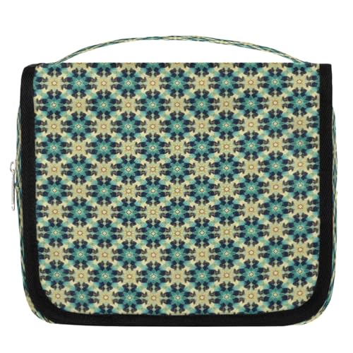 Islamic Ethnic Theme Traveling Toiletry Bag for Women Men Portability Hanging Makeup Bag Shaving Bag for Travel Toiletries Cosmetics Organizer