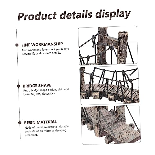 STOBOK 2pcs Mini Fairy Bridge Statue for DIY Landscaping Decor Resin Bridge Shape for Bonsai Aquarium and Home Decor