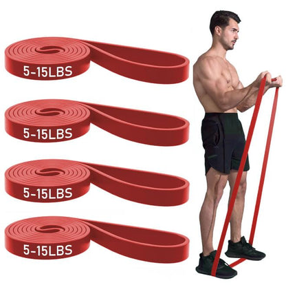 Pull Up Bands, Resistance Bands, Pull Up Assistance Band Exercise Bands for Men & Women Working Out, Body Stretching, Physical Therapy, Muscle Training - color: Dark Red