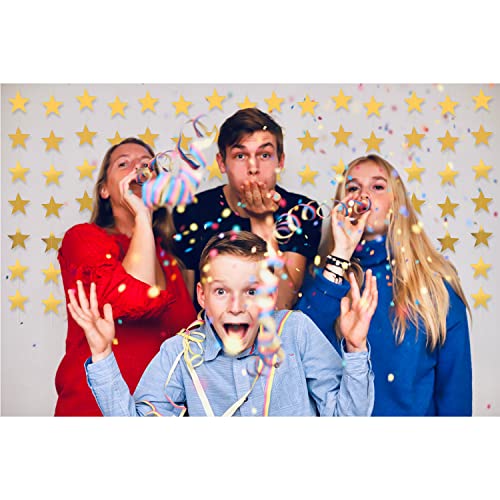 Yzurbu 130ft Gold Star Garland, 10 Strings Double Side Hanging Sparkly Paper Star Banner Decorations for Birthday Wedding Bachelor Baby Shower Christmas Bachelorette Party - size: Gold - 130 Feet