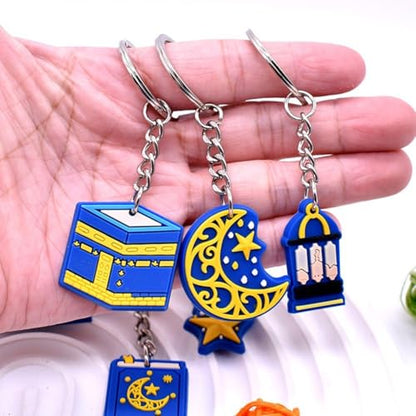 10pcs Eid Mubarak Keychain Islam Key Rings Muslim Hanging Key Chain Happy Eid Key Rings Adult Car Keys Trinkets