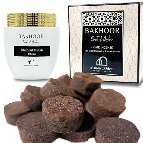 Mamoul Oud Fume 80g (Pressed Resin) | Use with Charcoal Incense Discs or Electric Incense Burner (Carbon para Quemar Incienso) | Arabian Home Fragrance and Bukhoor Burners Hair Comb