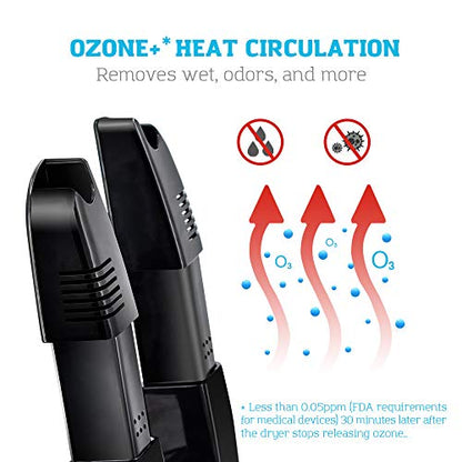DR.PREPARE Boot Dryer Shoe Dryer Ozone, Glove Dryer & Boot Warmer with Heat Blower for Gloves, Hats, Socks, Ski Boots (Ozone)
