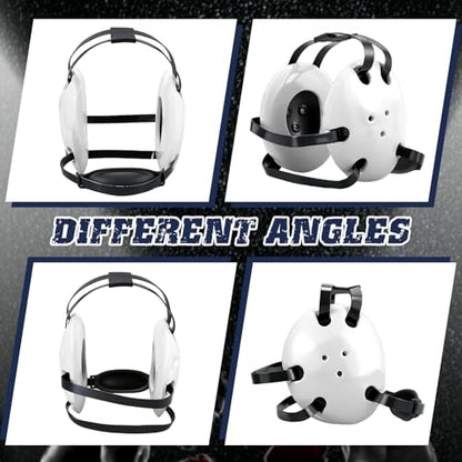 Halloscume Kids Wrestling Headgear with Adjustable Ear Guard Straps MMA Jiu Jitsu Grappling Protective Headgear for Youth Adults Men Women Comfortable Training & Tournament - color: White/Black