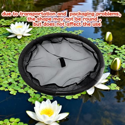 2 Pieces Floating Plant Fish Barrier Pond Plant Protector | Round pond plant protector protects your floating plants from pond fish