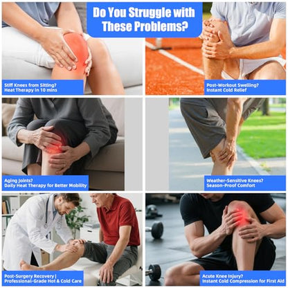 MR.ICE Knee Ice Pack Wrap 2 Packs,Reusable Ice Packs for Knee Replacement Surgery, Gel Cold Therapy Pack for Injuries, Surgery Recovery, Arthritis, Swelling, Bruises, Joint & Muscle Pain Relief - style: knee