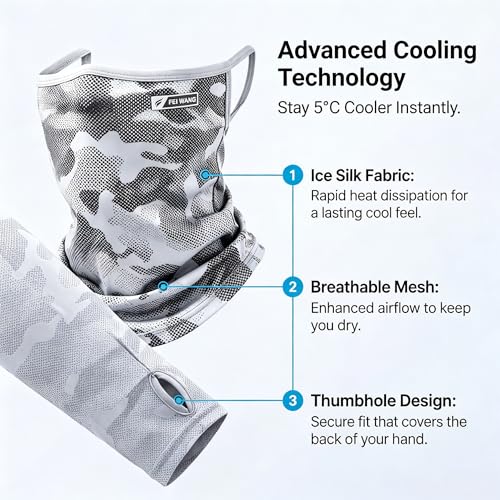 Ice Silk Sun Protection Arm Sleeves (Loose Fit) - color: Light Camouflage