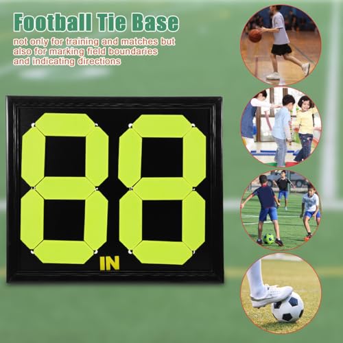 VANZACK Manual Football Substitution Score Board for Referees Fluorescent Soccer Change Display Efficient Player Change Indicator for Matches Two-