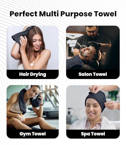 Avalon Towels Salon Towel - Grey Hand Towels Bulk Pack of 24 - 100% Cotton Absorbent Spa, Facial & Gym Towel for Working Out - 16x27 Inches (Not Bleach Proof) - color: Grey