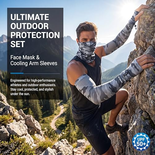 Ice Silk Sun Protection Arm Sleeves (Loose Fit) - color: Dark Camouflage