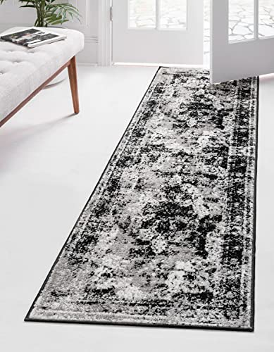 Unique Loom Sofia Collection Area Rug - Salle Garnier (2' x 3' 11" Runner, Black/ Ivory) - color: Black/Ivory, size: 2' x 3'11" (Runner)