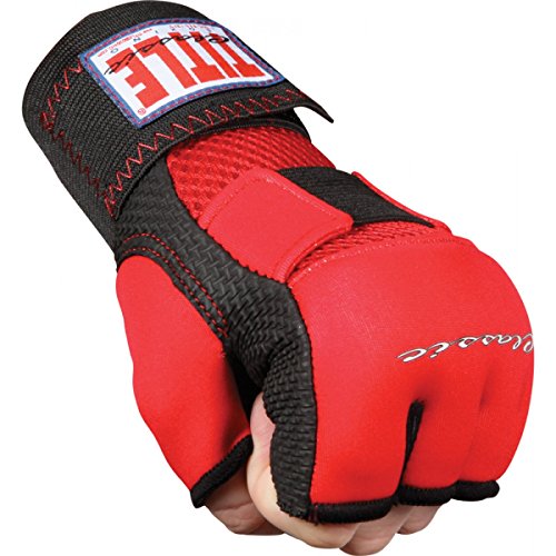 TITLE Classic Gel-X Gloves Wraps, RD/BK, L