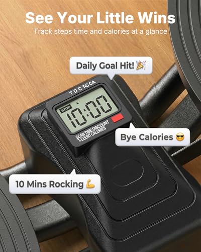 Merach Rocking Steppers for Exercise at Home, 3D Motion Stair Stepper with Resistance Bands for Full Body Workout & Low-Impact Balance Board, 330 LBS Loading Capacity Exercise Equipment - color: Black