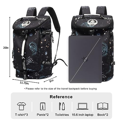gym duffel bag backpack wrestling bag with shoe compartment 4 kinds of back method waterproof sports walking laptop - color: A-starry Sky