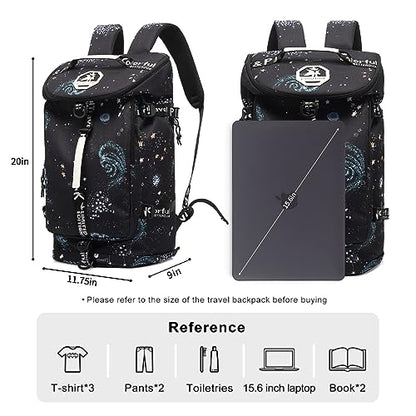 gym duffel bag backpack wrestling bag with shoe compartment 4 kinds of back method waterproof sports walking laptop - color: A-starry Sky