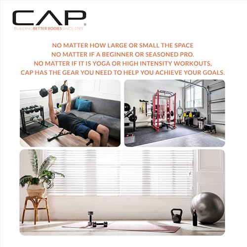 CAP Barbell 1/2-Inch High Density Exercise Yoga Mat with Strap | Multiple Options - color: Teal, style: Yoga Mat