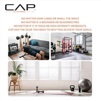 CAP Barbell 1/2-Inch High Density Exercise Yoga Mat with Strap | Multiple Options - color: Teal, style: Yoga Mat