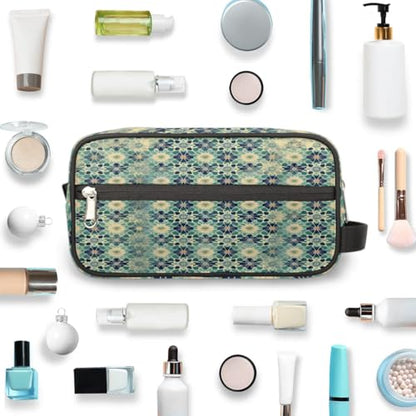 Travel Toiletry Bag for Women Men, Islamic Flowers Foldable Dopp Kit Water Resistant Shaving Bag for Toiletries Cosmetics Traveling Organizer