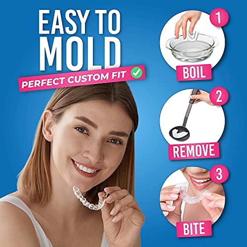 HONEYBULL Anti Grinding Guard Set for Heavy Grinding, Comfortable Custom Mouth Guard for Nighttime Teeth Grinding (12 Pack - Thick) - size: Thick