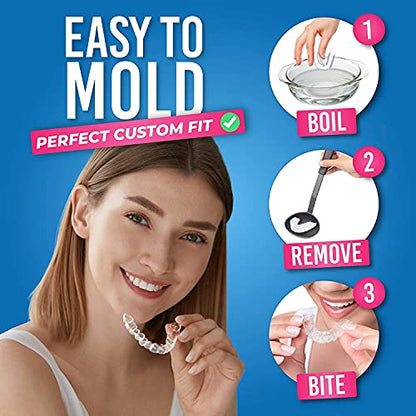 HONEYBULL Anti Grinding Guard Set for Heavy Grinding, Comfortable Custom Mouth Guard for Nighttime Teeth Grinding (12 Pack - Thick) - size: Thick