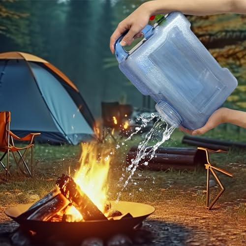 3.17 Gallon Water Container with Spigot, Portable Water Jug, No Leakage Camping Bucket with Tap, BPA Free Emergency Water Storage Tank for Camping, Vehicle, Car, Outdoor Hiking, Picnic