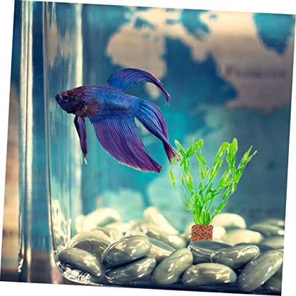 Water Plant Fixed Rings 10 Pack Durable Ceramic Aquarium Plant Holders for Fish Tank Aquatic Anchors Rings for Secure Decoration