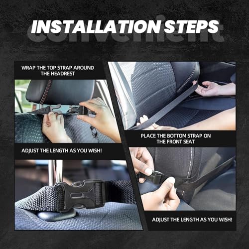 White Sheet Ghost Hands Folded In Prayer Car Seat Back Kick Protectors,2 Pack Kick Mats With Storage Pockets For Vehicles To Protect From Dirt Mud Scratches