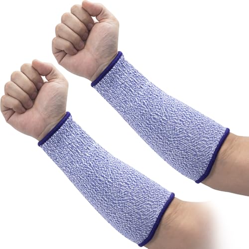 ANCIRS Cut Resistant Sleeves for Arm Protection, Gardening Sleeves, Dog Bite Safety Arm Sleeves - color: Blue