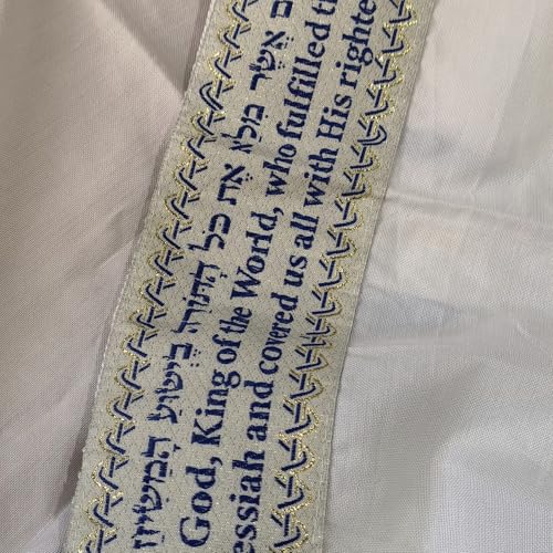 blue men's prayer shawl Christian prayer scarf jewish tzitzit tallit cloth rainbow jerusalem clothes Israel design
