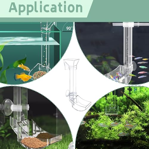 Aquarium Fish Shrimp Feeding Dish Set - Clear Feeder Tube and Dish With Cleaning Brush and Measuring Spoon for Shrimp - Prevents Food Scattering - Supplies for Small Fish - size: Small