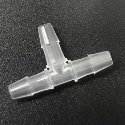 3 Way Tee Connector Equal Barbed T-Fitting 3 Way Hose Barb Adapter for Laboratory Biochemical Analytical Instruments Food Machinery Aquarium Equipment 100pc/pk (2.4mm 3/32'' Cir) - size: 2.4mm 3/32'' Cir