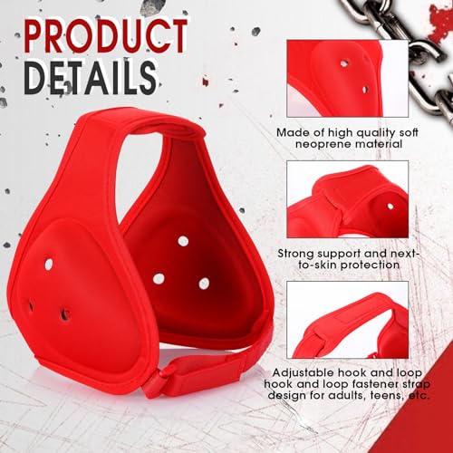 Jerify 2 Pcs Wrestling Headgear for Kids Youth Soft Grappling Headgear Wrestling Adjustable Ear Guard Protective(Red) - color: Red