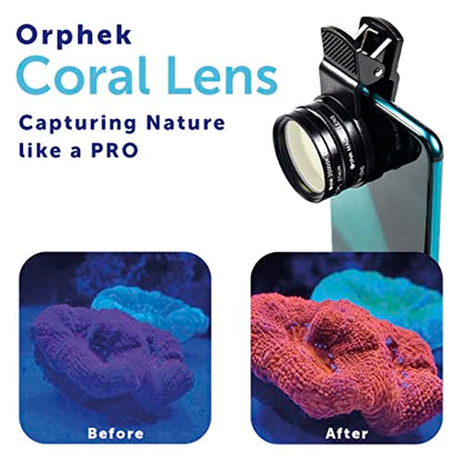 Orphek Extra Wide Coral Lens – Kit for DSRL 52mm and All Smartphones – 4 Included: Macro, CPL 52mm Polarized, 15,000k Orange, 20,000k Yellow – Lens Made of Glass – for Better Photography!