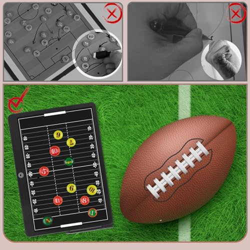 Magnetic Electronic Football Coaching Boards – 16 inch LCD Football Coaching Board, Portable Erasable Pro Strategy Board for Training Teaching Competition Command,Tactical Drawing Tablet Coach Gifts