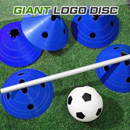 Jumbo Disc Cones Jumbo Soccer Cones with Mesh Bag Giant Large Agility for Soccer Training Adult Sports - color: Blue