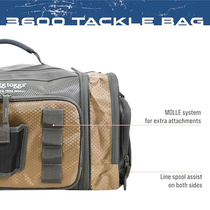 FROGG TOGGS Heavy Duty Fishing Tackle Duffle Bag, Solid Brown Elements, 3600 - color: Solid Elements Brown, style: 3600